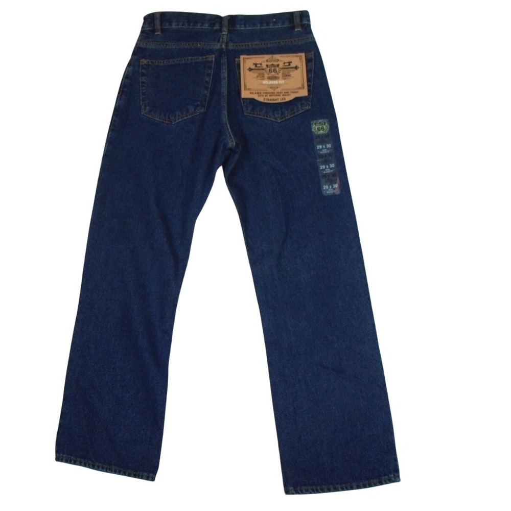 Route 66 Jeans Mens 29x30‎ Blue Relaxed Fit Straight Leg Denim NWT